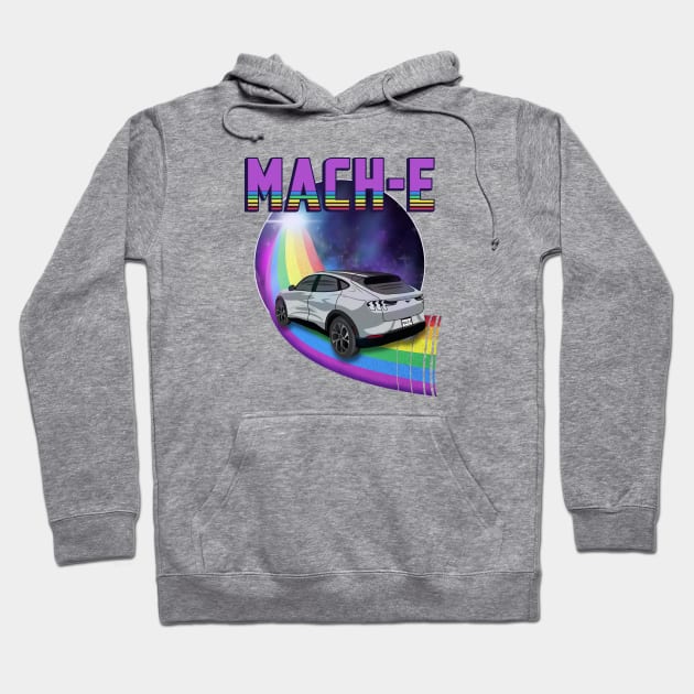 Mach-E Rides the Rainbow Galaxy in Iconic Silver Hoodie by zealology